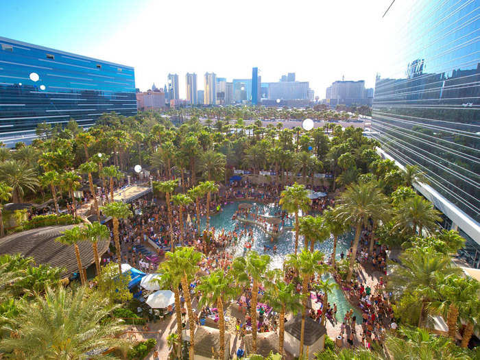 For wild daytime parties, head to the pool at the Hard Rock Hotel in Las Vegas.