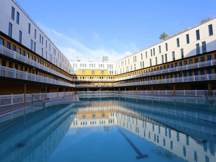 The Piscine Molitor is a public pool in Paris