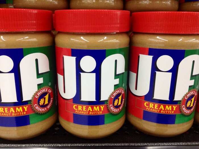 Peanut butter: JIF