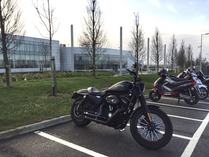 There were also a number of motorbikes in the car park, including this Harley Davidson.