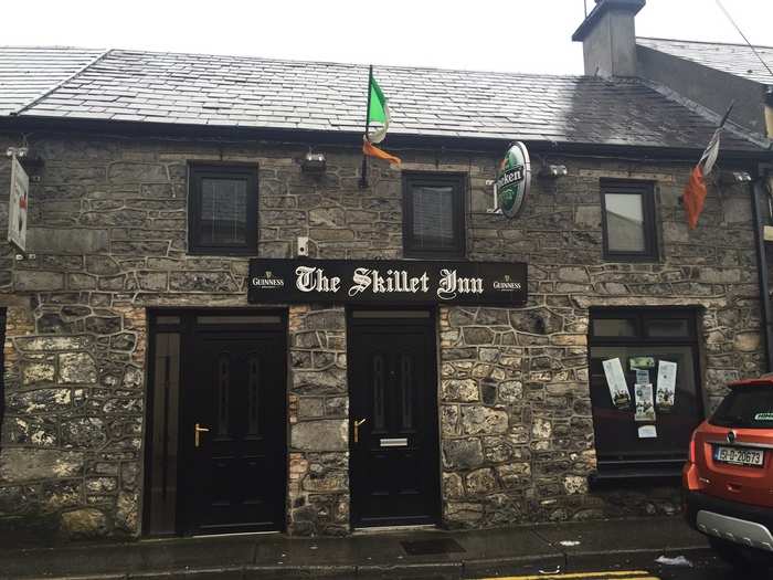 Athenry is home to an astonishing number of number of pubs, including The Skillet Inn.