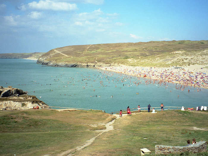 8. Perranporth Beach — Perranporth, Cornwall: "Miles of beautiful white sand and rock pools," one traveller wrote of this picturesque beach along the South Coast.