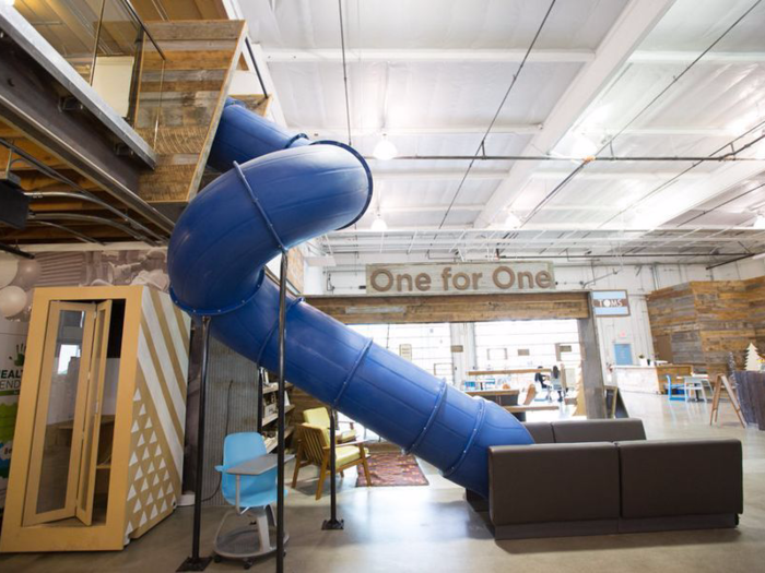 TOMS employees say the work environment is open, fun, and conducive to creative work.