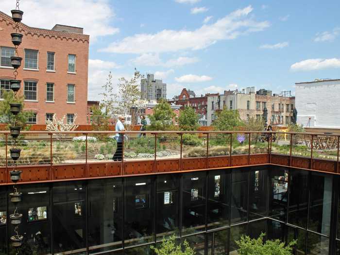 Kickstarter has a rooftop garden for employees to hang out.