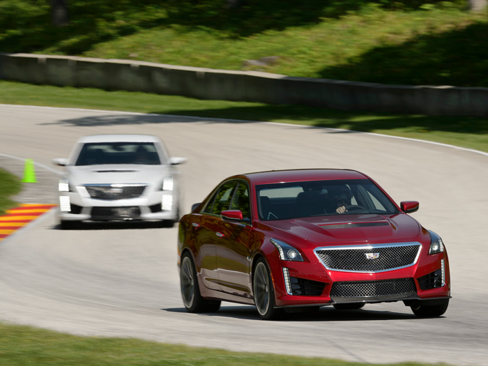 Like the M3, the CTS-V is pretty much at home on track.