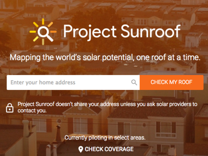 Google launched Project Sunroof late last year to encourage more people to equip their homes with solar panels. Based on high-res aerial mapping and local weather patterns, the tool lets people check how much money they could save by going solar.