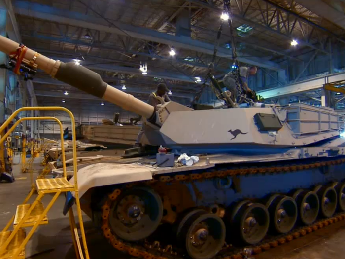 Despite the British-designed armor, the Abrams tanks were made in Ohio and Michigan.