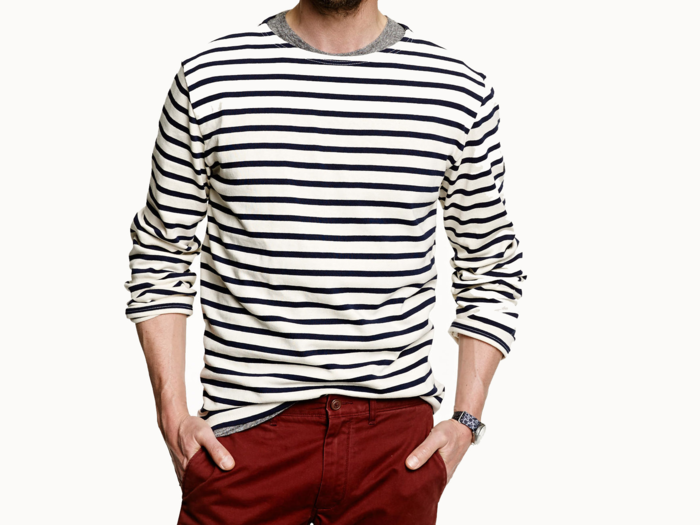 A Breton-striped shirt for a pop of prep.