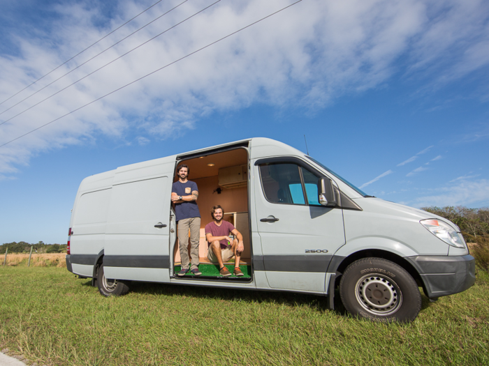 2 brothers ditched the desk job life to travel to all 50 US states in an 82-square-foot van