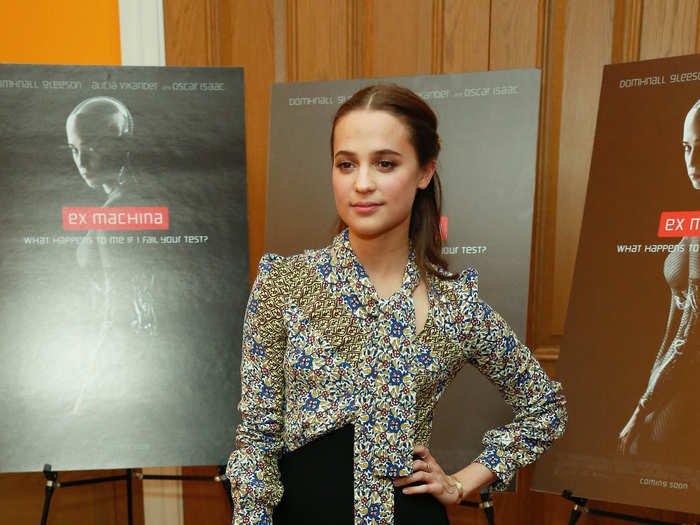 Business Insider asked Vikander during the release of "Ex Machina" if she felt any pressure as her Hollywood stock was beginning to rise.