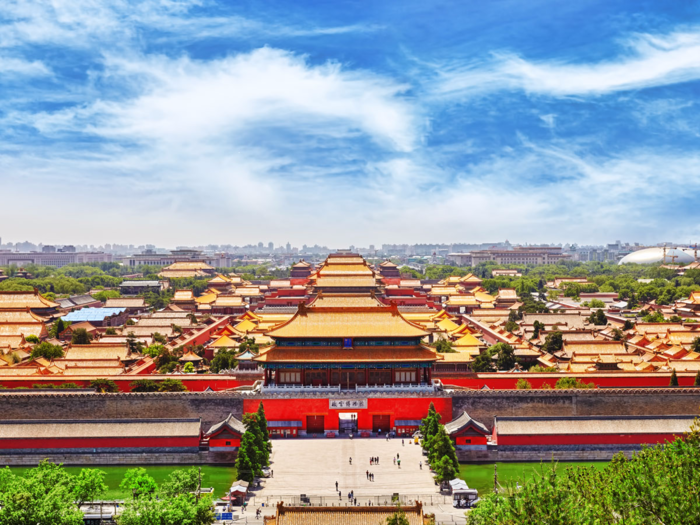 One of the best views over the Forbidden City can be admired from Jingshan Park.