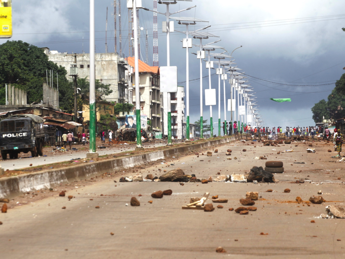 10. Conakry, Guinea Republic — The port city is riddled with personal safety issues where violent crime, protests, and strikes wreck havoc in Conakry.