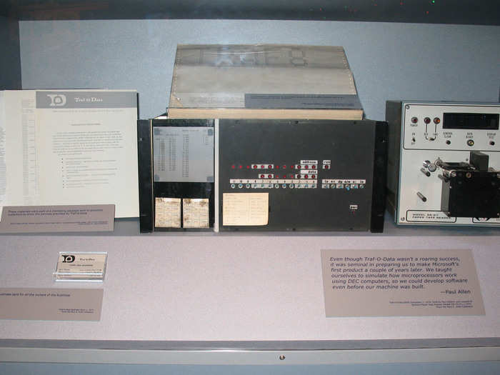 Before leaving Lakeside, Gates and Allen had their first business venture together: Traf-O-Data, a computer to read information from city traffic counters and feed it to traffic engineers. It was only moderately successful, but it paved the way for Microsoft.