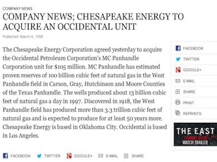 Over the next 20 years, Chesapeake would be known for its "land machine." The company would flip and drill land across Texas and Oklahoma.