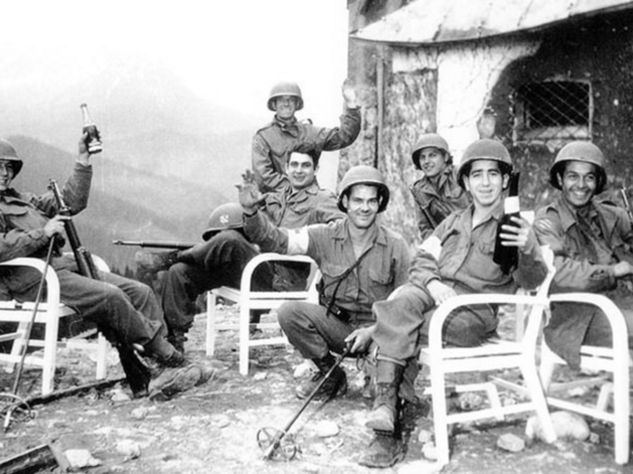 The 7th Infantry Regiment attached to the 3rd Infantry Division drink Hitler