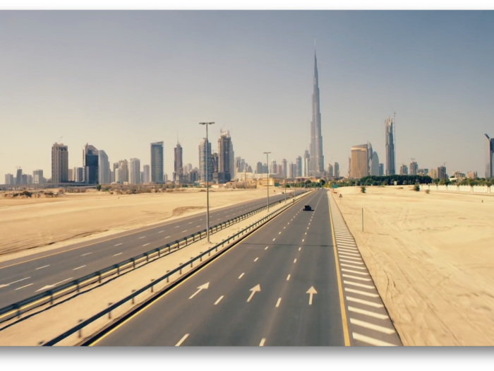 ... and then racing toward downtown Dubai. Modern rally cars, like Block