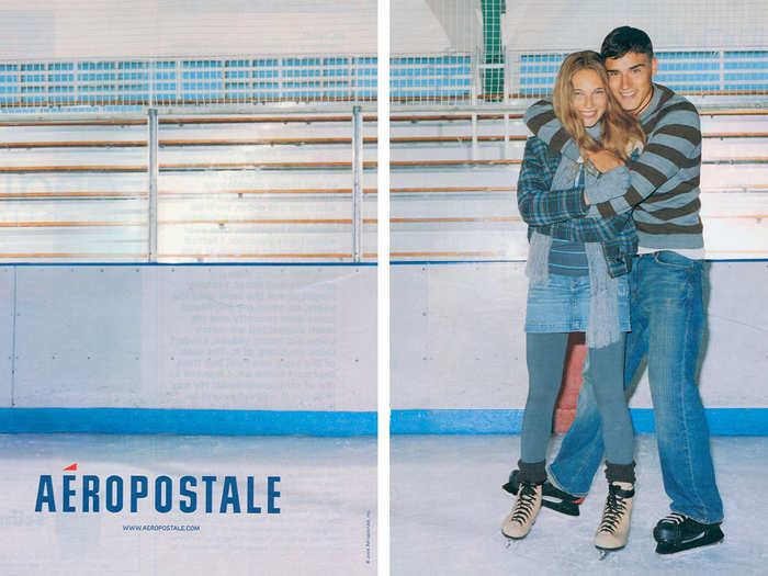 Aeropostale was a mall staple, telling that world that couples who dressed alike stayed  (in monochrome outfits completed with denim) stayed together.