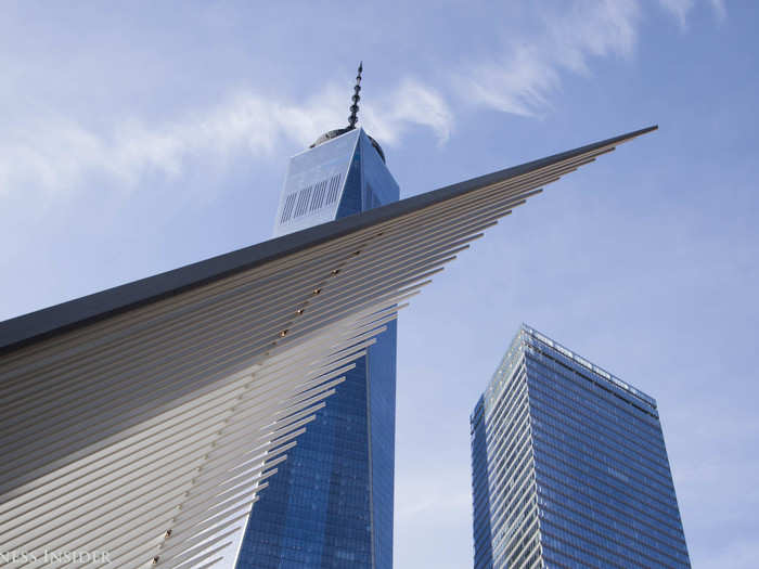 The Port Authority gave Calatrava the green light to start building the hub in 2005. The exterior is unique, with a wing-like rib structure that is meant to resemble a bird taking flight. The first pieces of the ribs were installed in 2008, a year before the original projected opening.