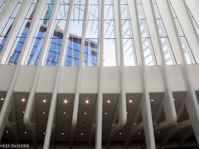 The glass roof is meant to bring in natural light to the expected 100,000 commuters that will travel through it.