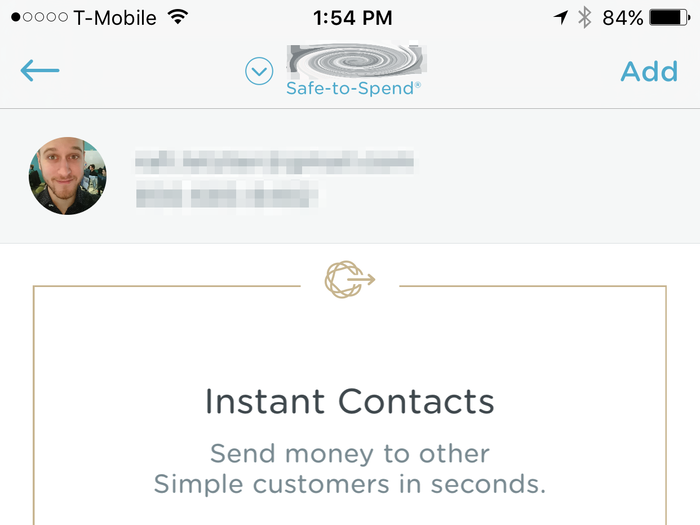 ...And if your friends are Simple customers, you can instantly send them money without Venmo