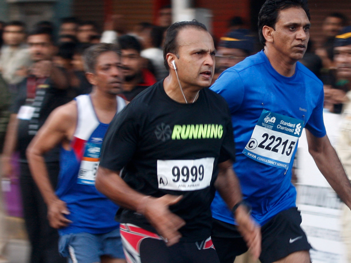 Indian billionaire Anil Ambani is a serial marathon runner.