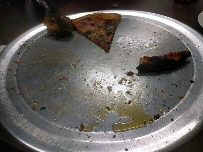 And, clearly, we had no problem finishing the pizza — this slice didn