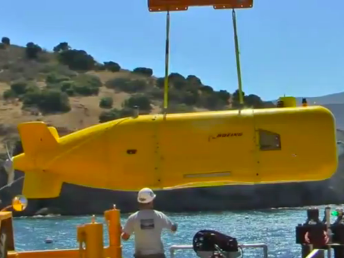 The Echo Range is a serious looking drone sub developed by Boeing for the US Navy. Eventually Boeing hopes that it will be able to stay under water for 70 days at a time...