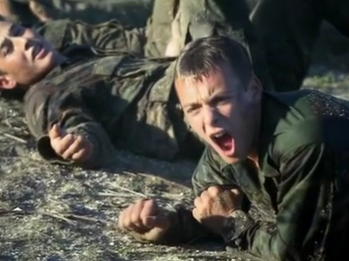 The sailors spend 4 hours in the pit under intense mental pressure and physical torment. "We have to make sure that these guys, under extreme stress and confusion, can stand up and execute small tasks such as a headcount and accomplish the greater task," a SWCC instructor said.