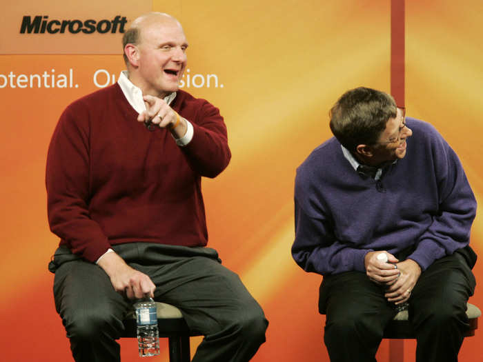 But Jobs was still pretty down on Microsoft, especially after Steve Ballmer took over from Bill Gates as CEO in 2000. "They