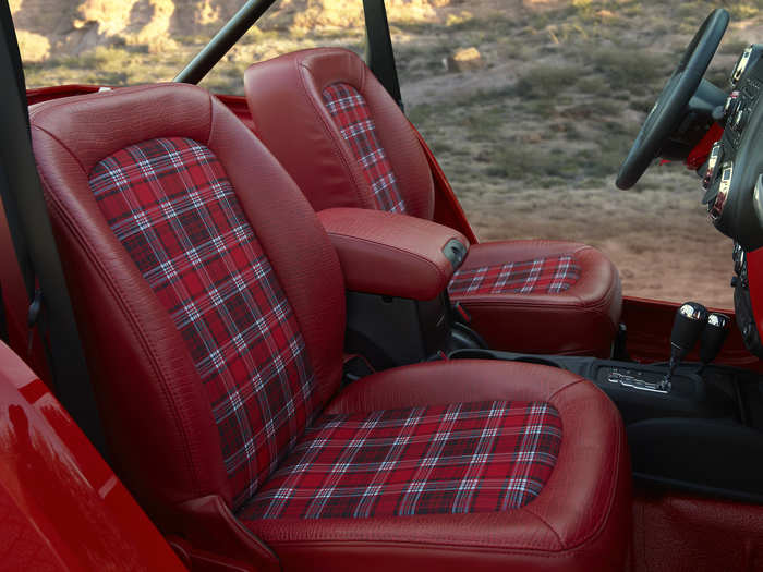 ...the plaid seat inserts are also a great, 1950