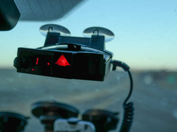 A Valentine One radar detector is a lead-footed driver