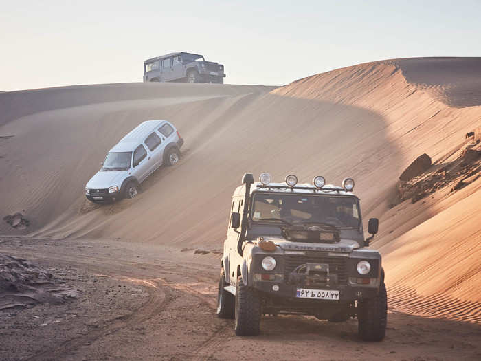 They met up in Tehran, Iran, and drove almost a full day to get to the dunes. Since the dunes are in the middle of the desert, it was very tough to get there.