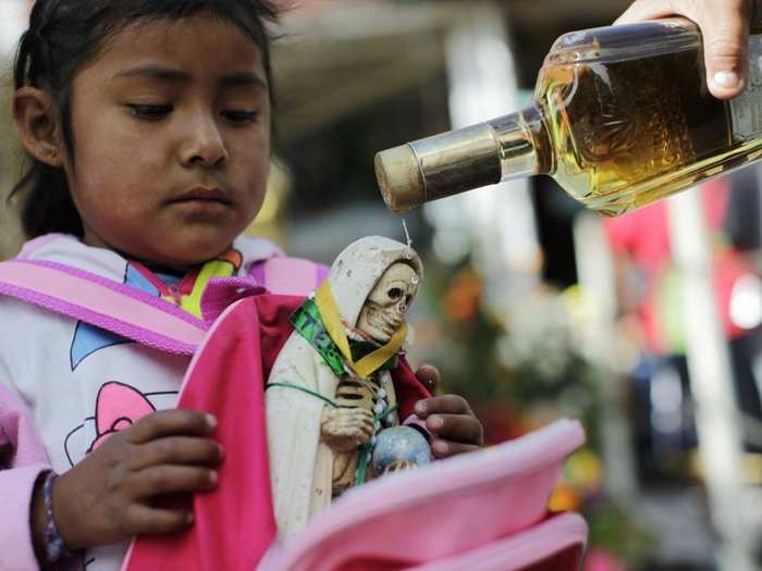 The heart of her faith is in Tepito," writes journalist Ioan Grillo, "a crowded quarter [of the city] that dates back to before the Spanish conquest ... There is also a never-ending collection of Santa Muerte memorabilia in stalls and entire shops devoted to her.