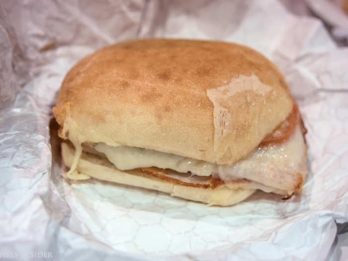 Hot turkey and provolone sandwich: