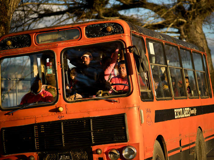 Workers on the farm are bused in from surrounding areas — tobacco is the main crop in Pinar del Rio.