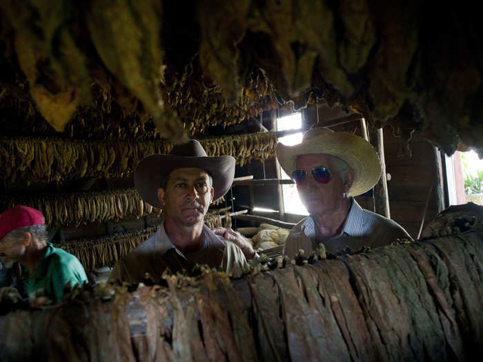 The Montesino farm has been in the family for three generations. Here, owners Marcelo Montesino (right), stands with his son Eulogio who hopes to one day keep the farm running.