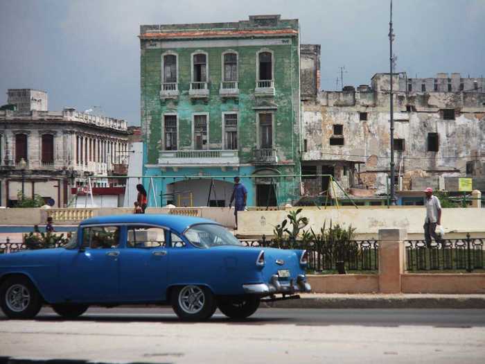 Instead of stores, cafes, and luxury hotels lining the seaside views of the Malecón, there were colorful abandoned buildings that we couldn