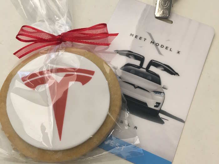 And Tesla sends us home with ... a Tesla cookie!