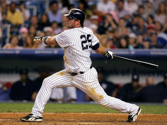 Former first baseman and designated hitter of the Yankees, Jason Giambi, would wear a golden thong when he went up to bat. He says this is what helped him get out of his hitting slump back in 2008.