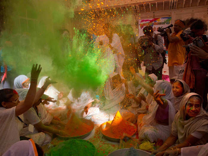 Now during Holi, lovers and family members apply color to each other