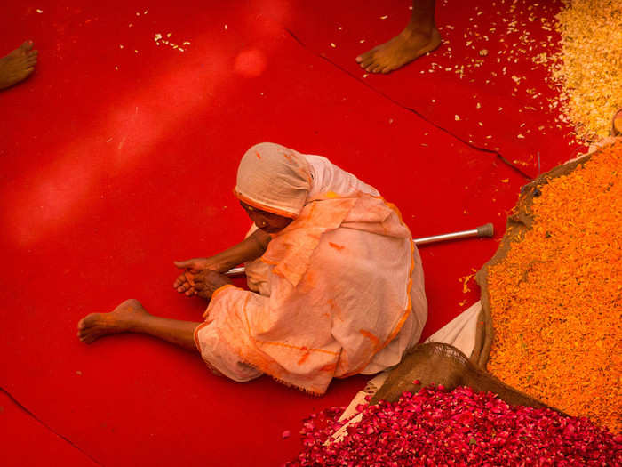 The color red symbolizes fertility, love, beauty, and is worn by most brides at their wedding.