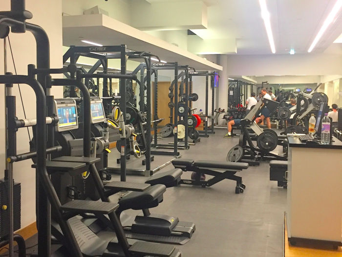 It has all the running machines, weights and facilities you