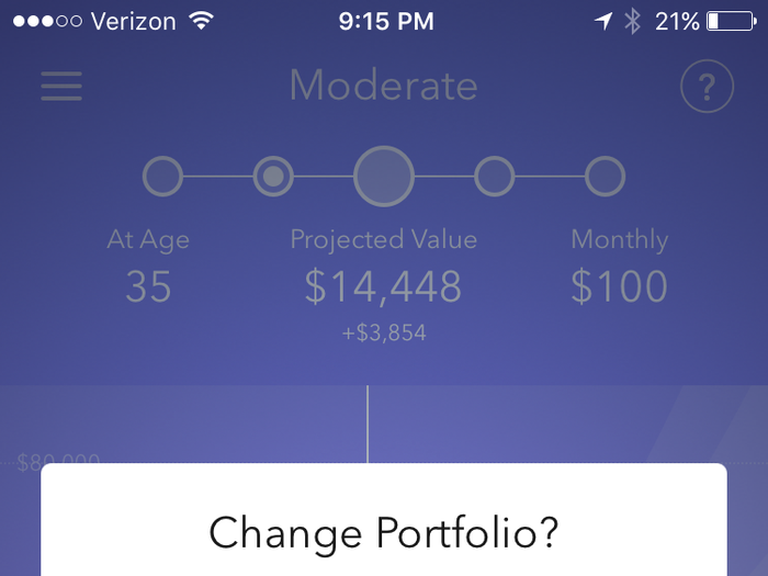 If you ever want to change your portfolio, it only takes a few clicks.