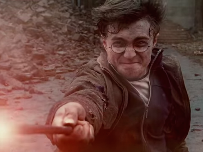 Harry exhibits a similar amount of anger as Voldemort.