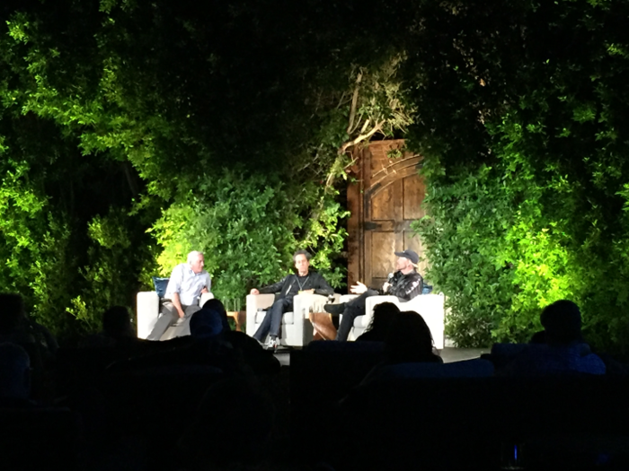 There were also fireside chats. Dan Brown, author of "The Da Vinci Code," and Ron Howard, the film director who produced "Apollo 13" and "A Beautiful Mind" were there too.