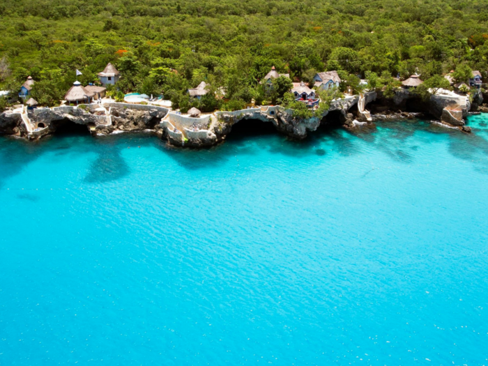 Many of the hotels here are set among the breathtaking scenery, like The Caves resort in Negril.  Perched on limestone cliffs, the hotel is made up of 12 cottages and one villa, as well as a private dining venue and massage tables that you can enjoy in underground caves while admiring the ocean.