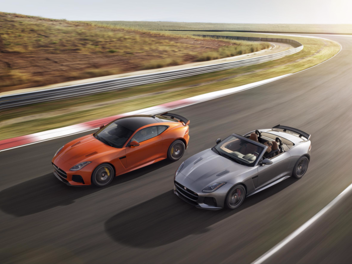 The Jaguar F-Type SVR is a 201 MPH cat. Roof-optional.