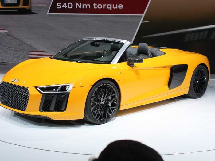 But rising above all other new models in New York, the Audi R8 Spyder is a 540 horsepower speed machine that will top out the Audi range. It