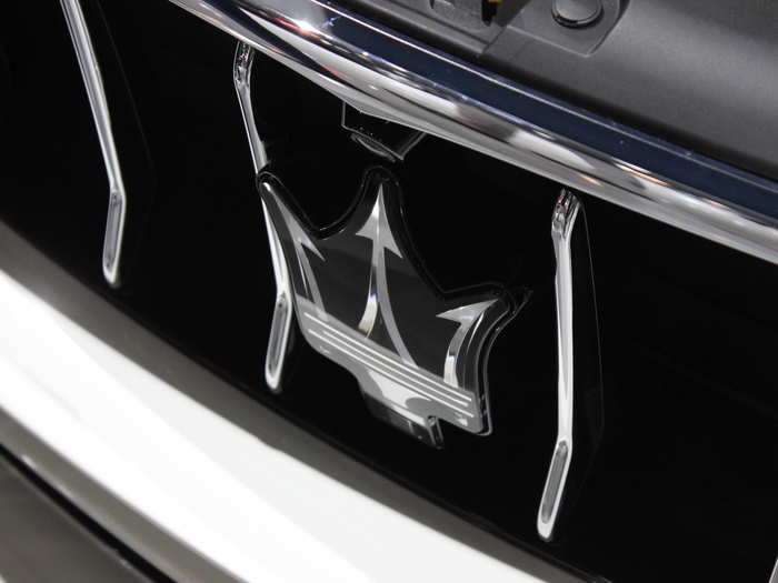 The Maserati trident emblem is actually one of the sensors that helps the car gauge the distance of what