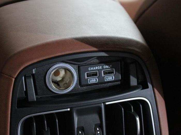 Like most cars nowadays, the Levante is stacked with USB ports.